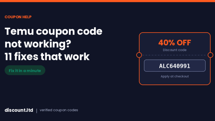 Temu Coupon Code Not Working? 11 Fixes That Work